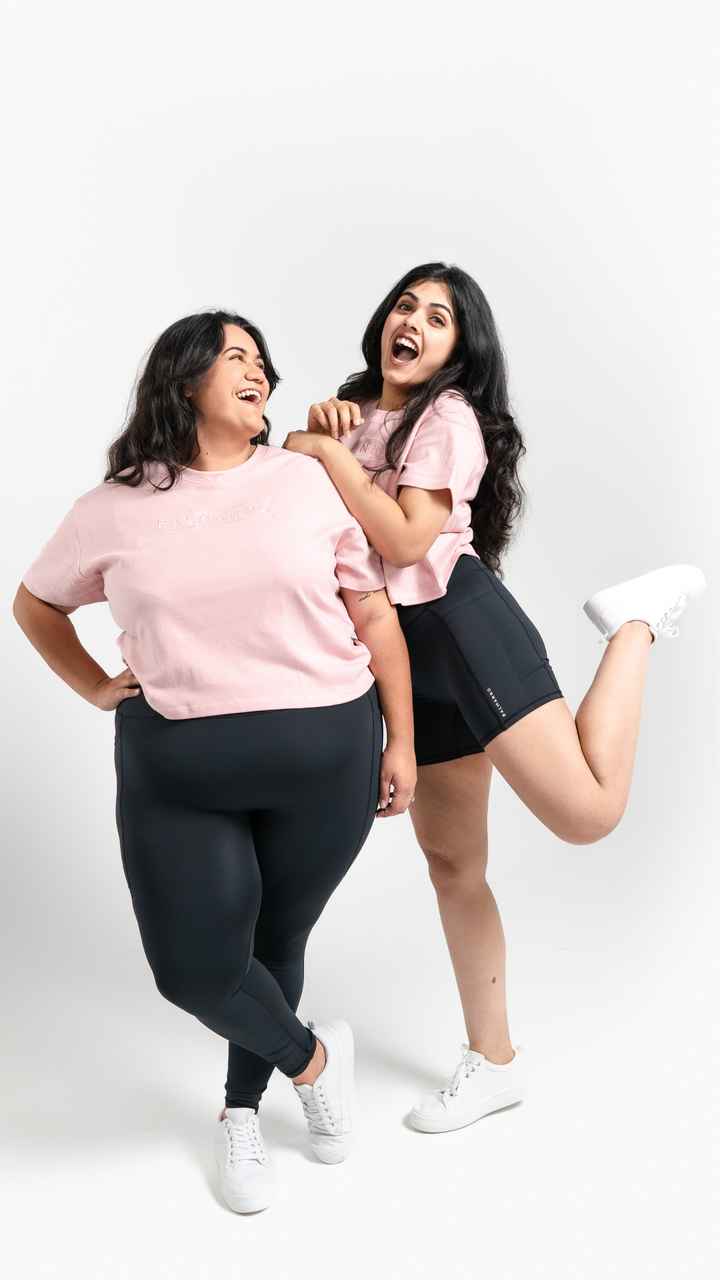 Luxe Crop Tee | Blush Pink