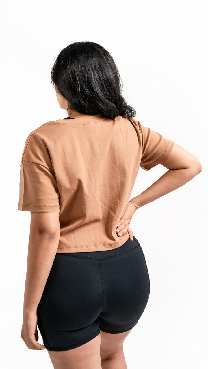 Luxe Crop Tee | Mocha