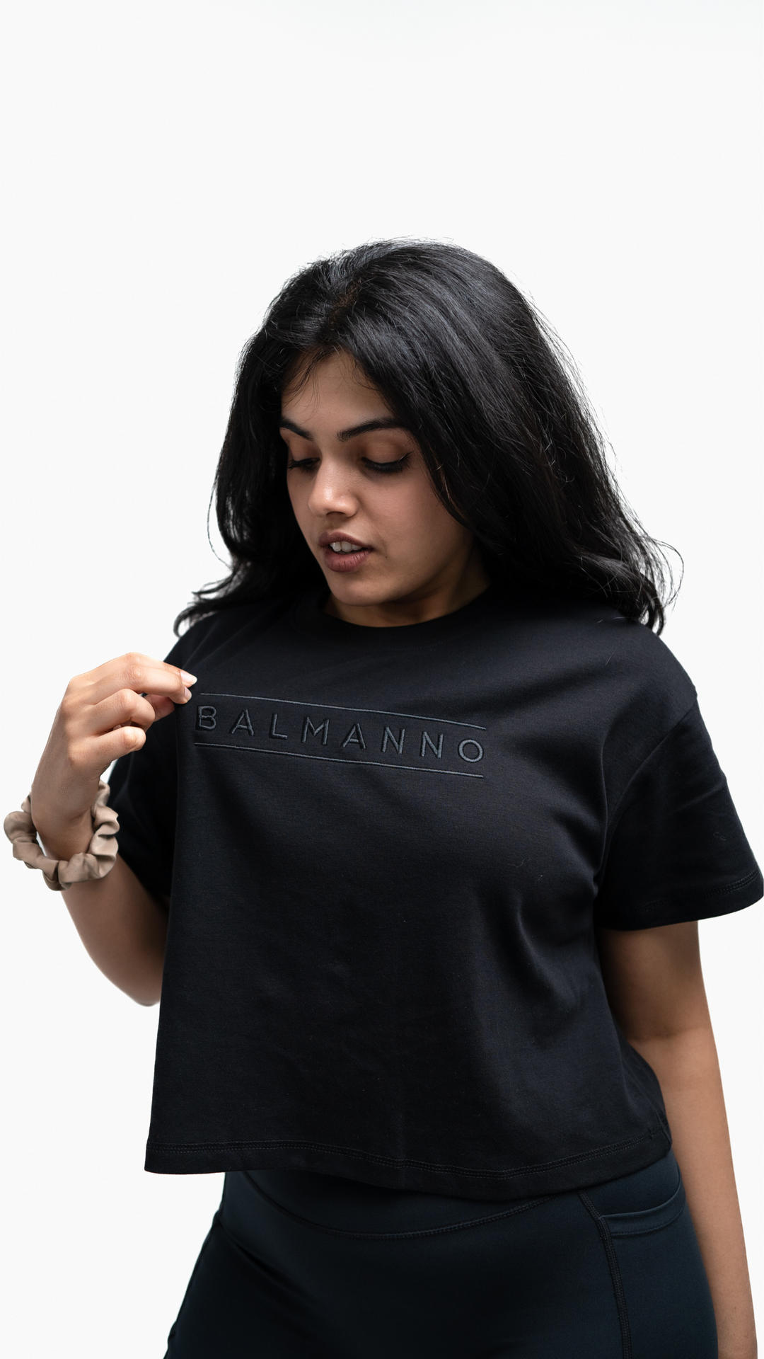Luxe Crop Tee | Black