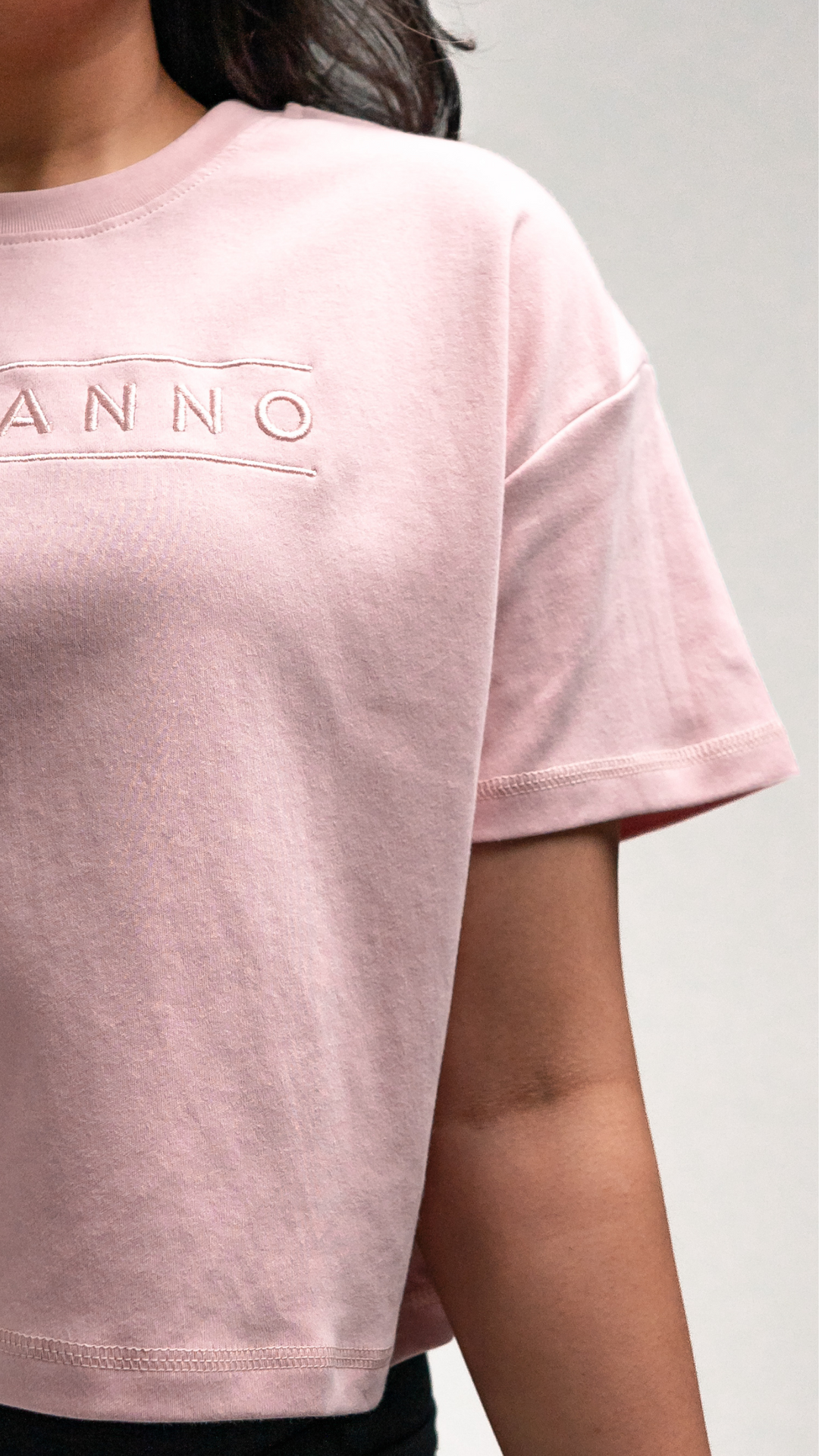 Luxe Crop Tee | Blush Pink