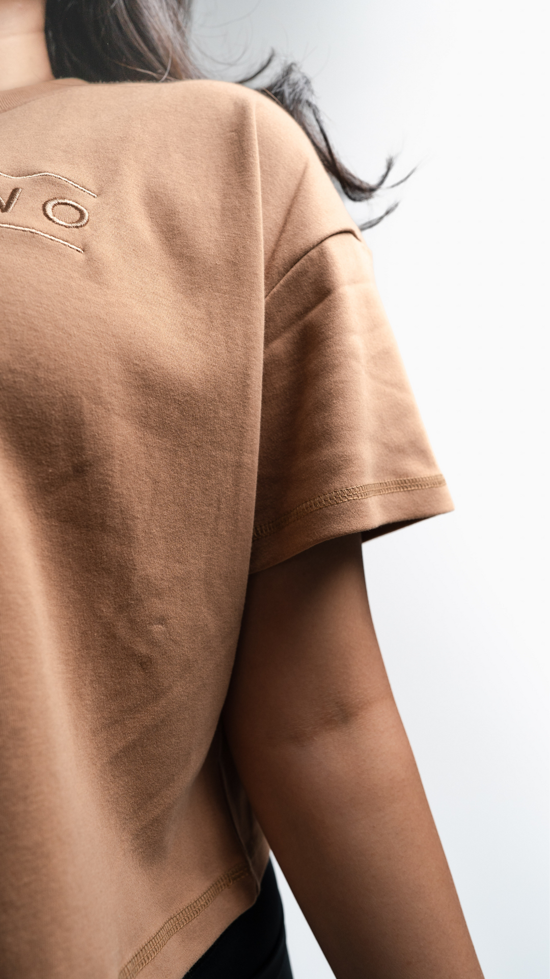 Luxe Crop Tee | Mocha