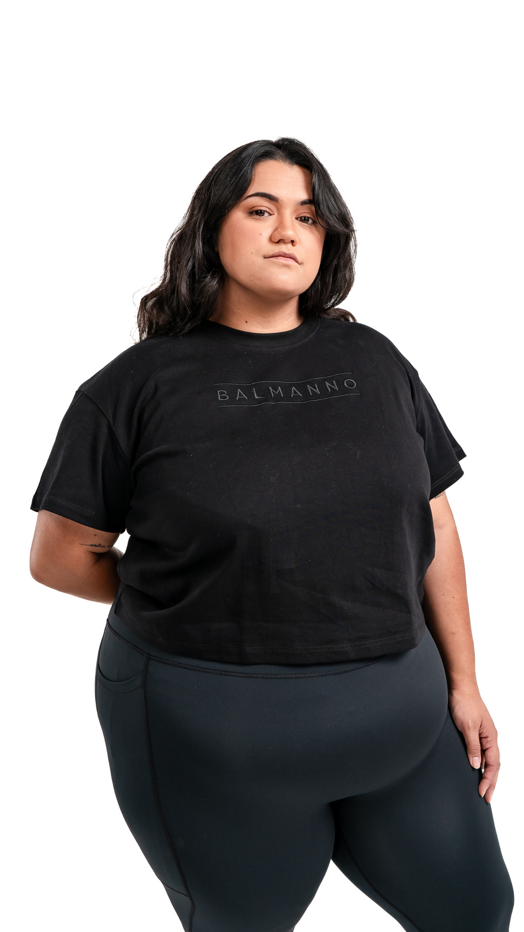 Luxe Crop Tee | Black