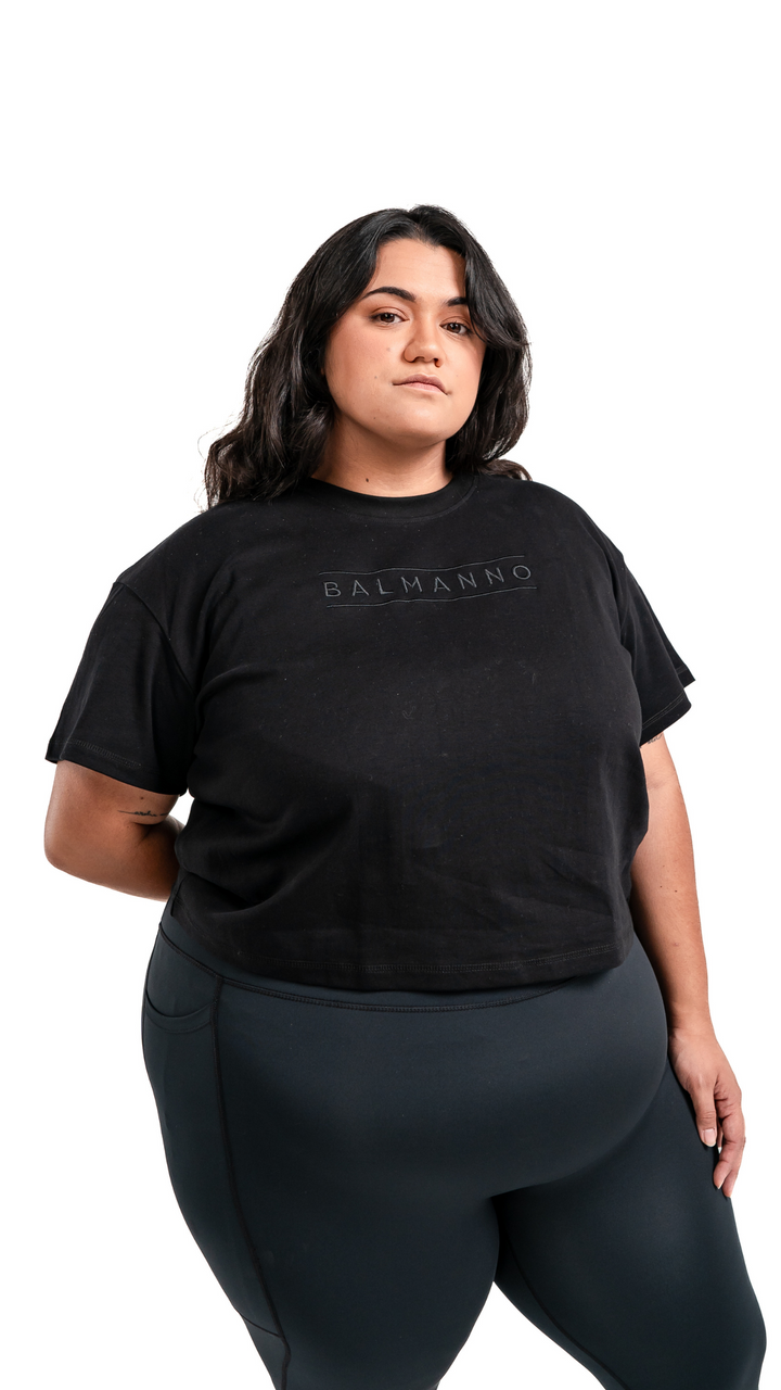 Luxe Crop Tee | Black