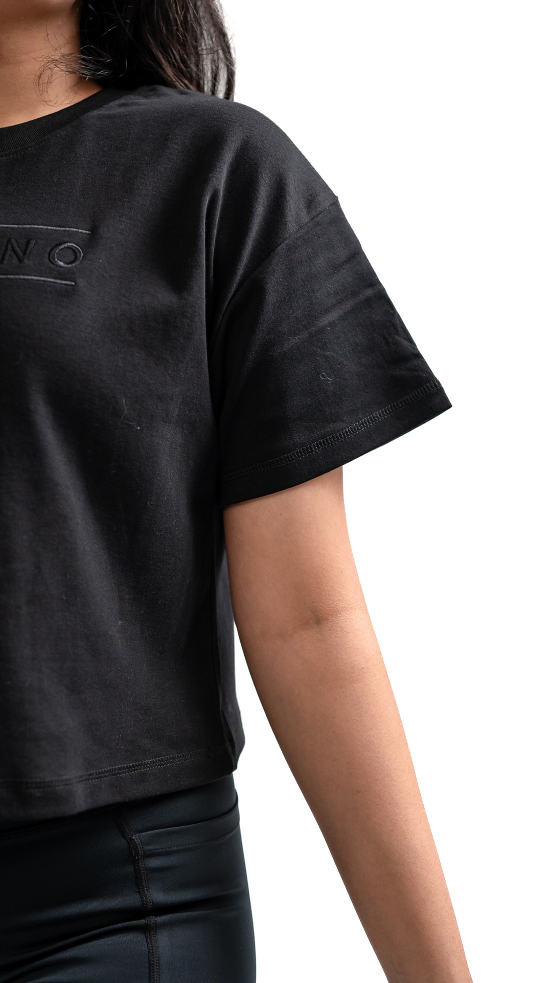 Luxe Crop Tee | Black