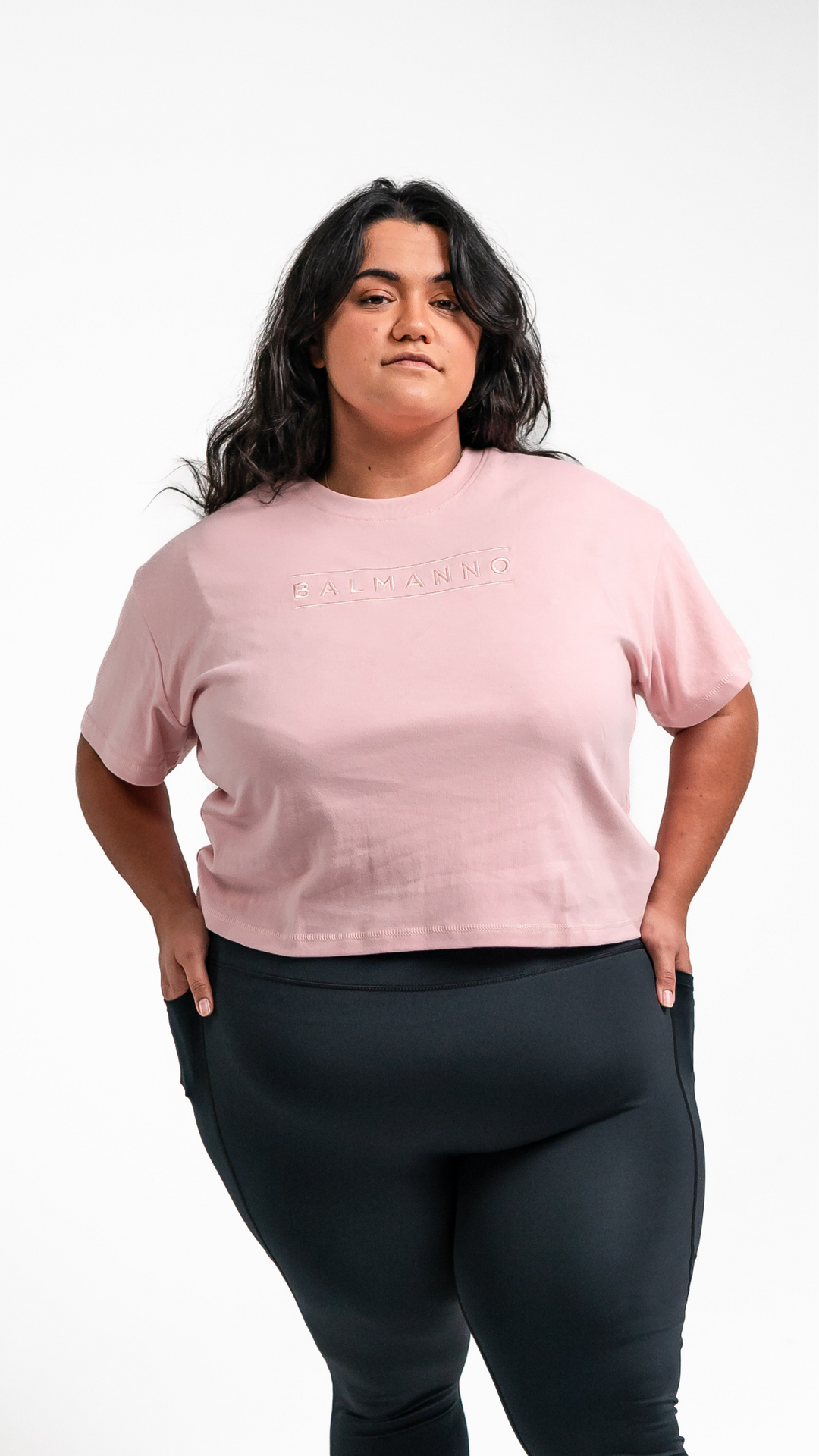 Luxe Crop Tee | Blush Pink