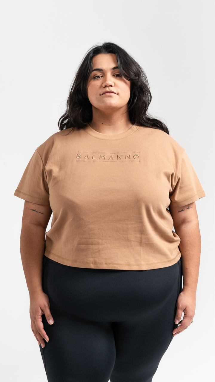 Luxe Crop Tee | Mocha