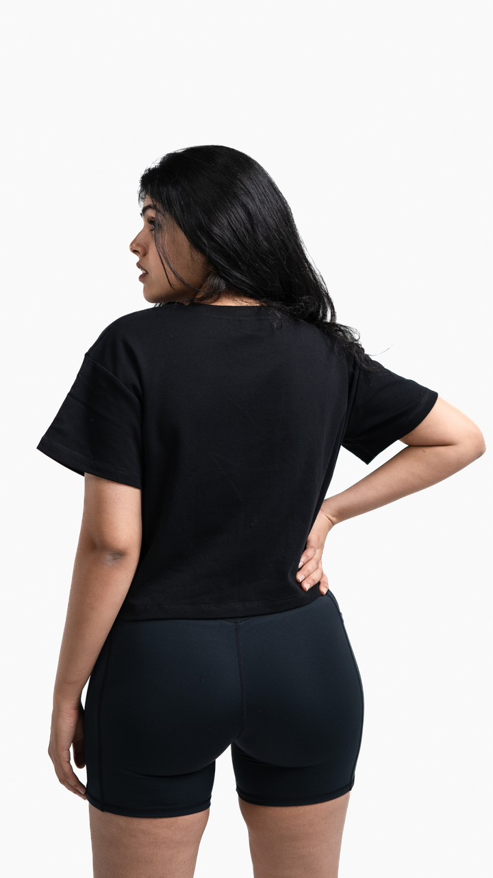 Luxe Crop Tee | Black