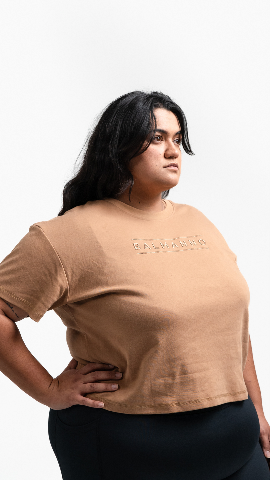 Luxe Crop Tee | Mocha