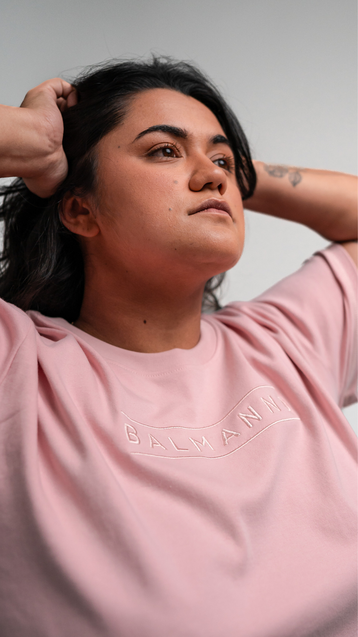 Luxe Crop Tee | Blush Pink