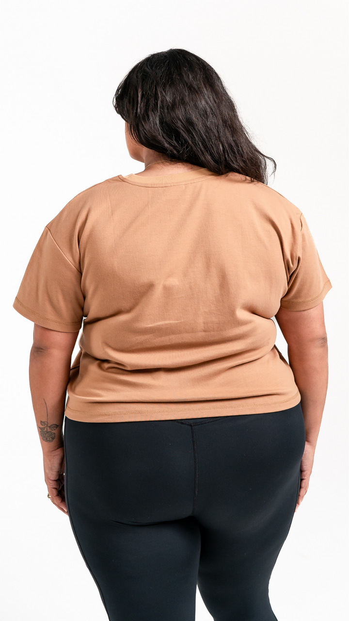 Luxe Crop Tee | Mocha