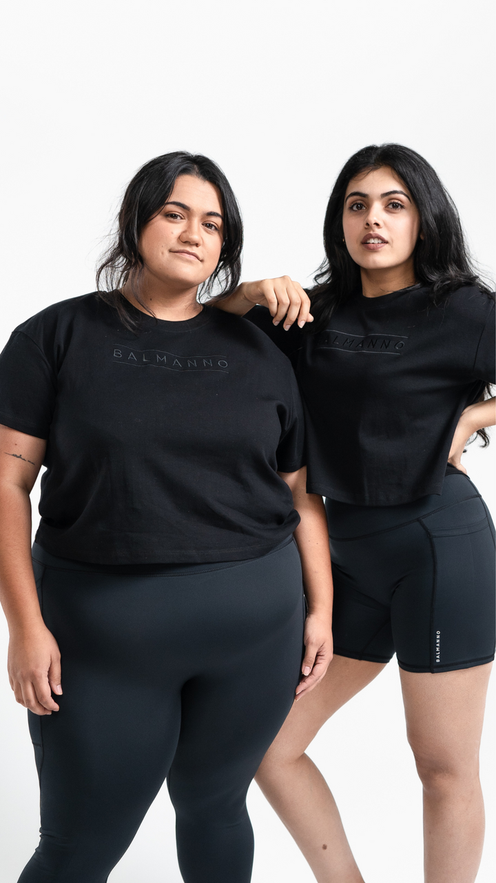 Luxe Crop Tee | Black