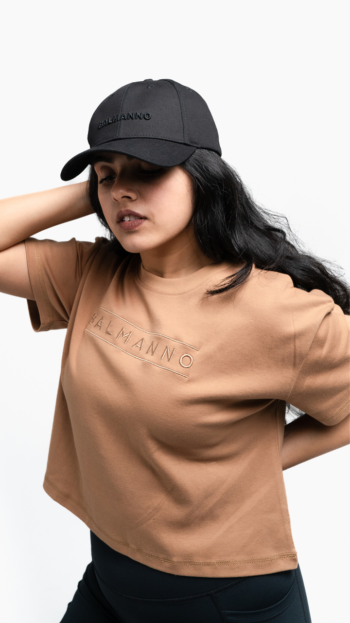 Luxe Crop Tee | Mocha