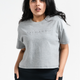 Luxe Crop Tee | Grey Marle