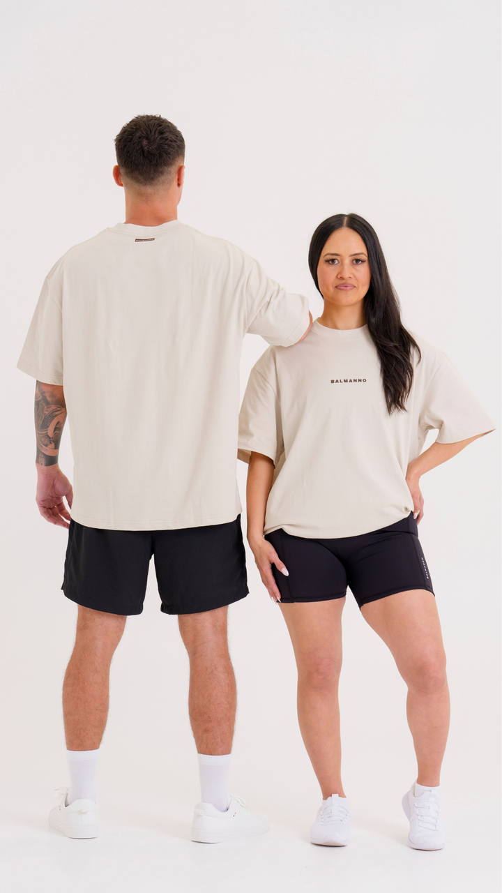 Oversized Origin Tee | Latte