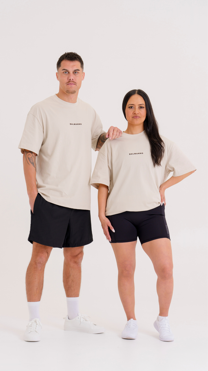 Oversized Origin Tee | Latte